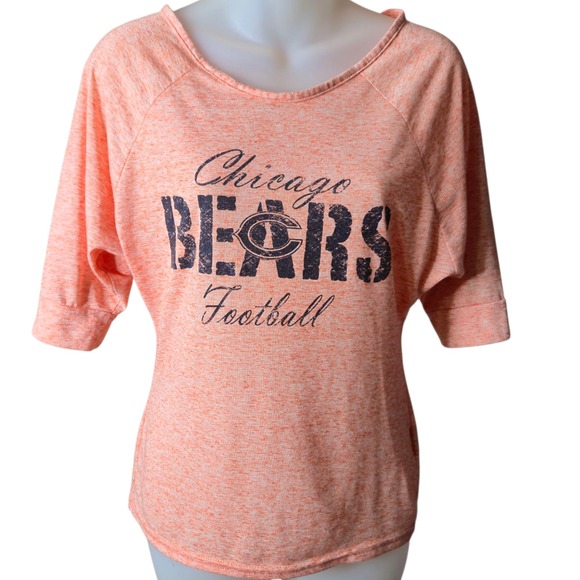 NFL Team Apparel Womens Small Chicago Bears Orange Game Day Tailgate Shirt - Picture 1 of 8